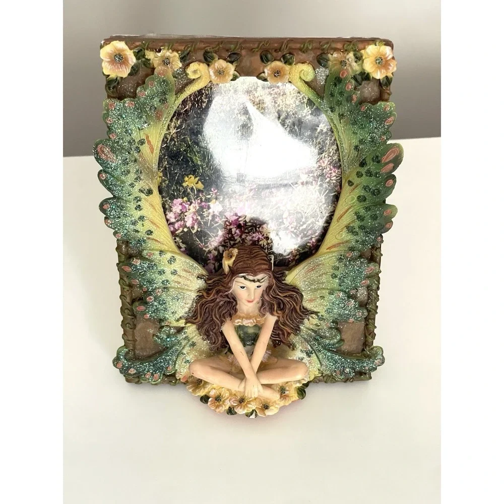 Vintage Forest Fairy Floral 7x5 Resin Photo Picture Frame Fairycore Fantasy